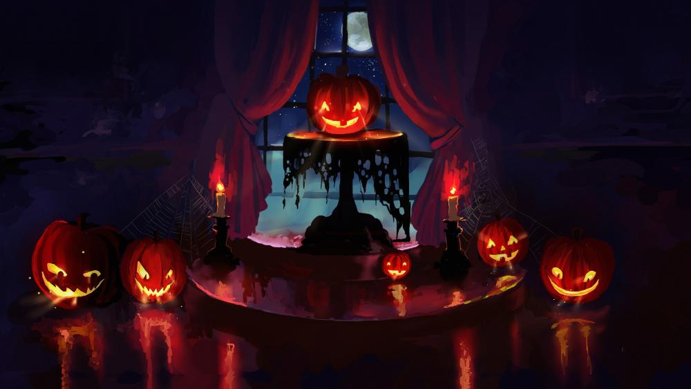 Halloween Jack-o'-lanterns wallpaper