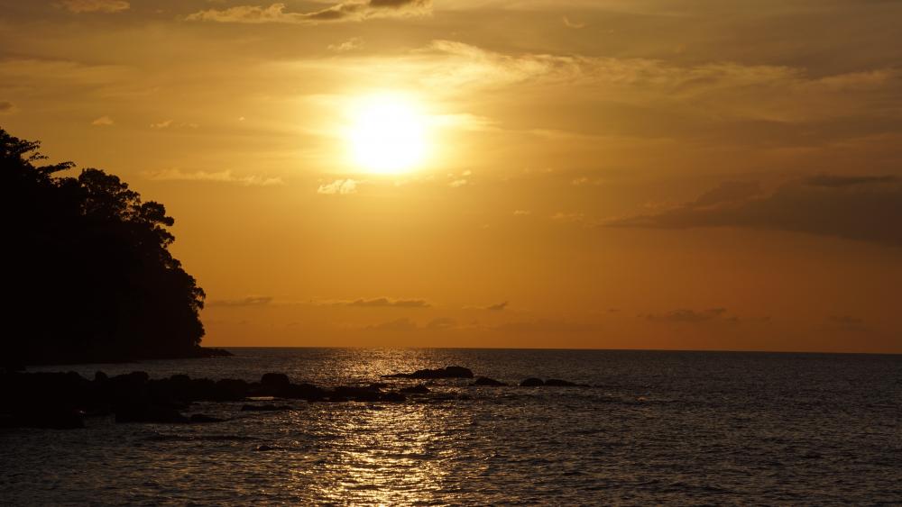 Sonnenuntergang am Meer wallpaper
