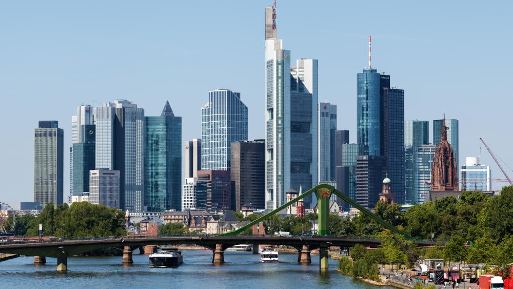 Skyline of Frankfurt wallpaper
