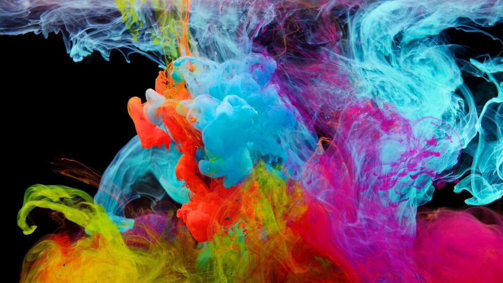 Multicolor smoke wallpaper