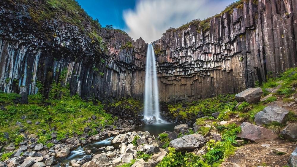 Svartifoss Waterfall - backiee