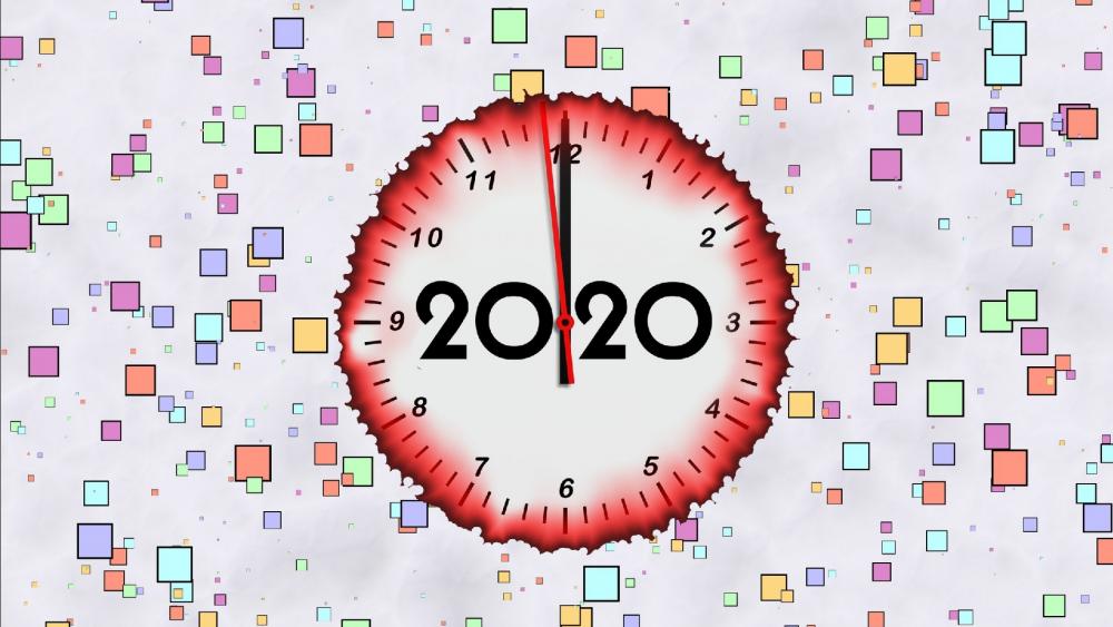 2020 New Year midnight wallpaper