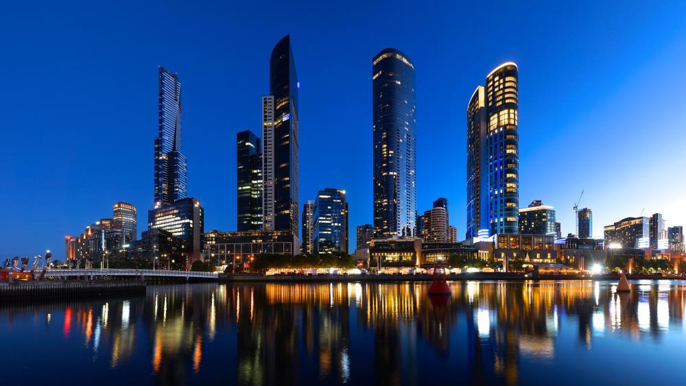 The Southbank Skyline in Melbourne wallpaper