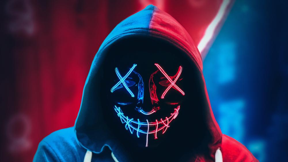 Neon Mask Hoodie wallpaper