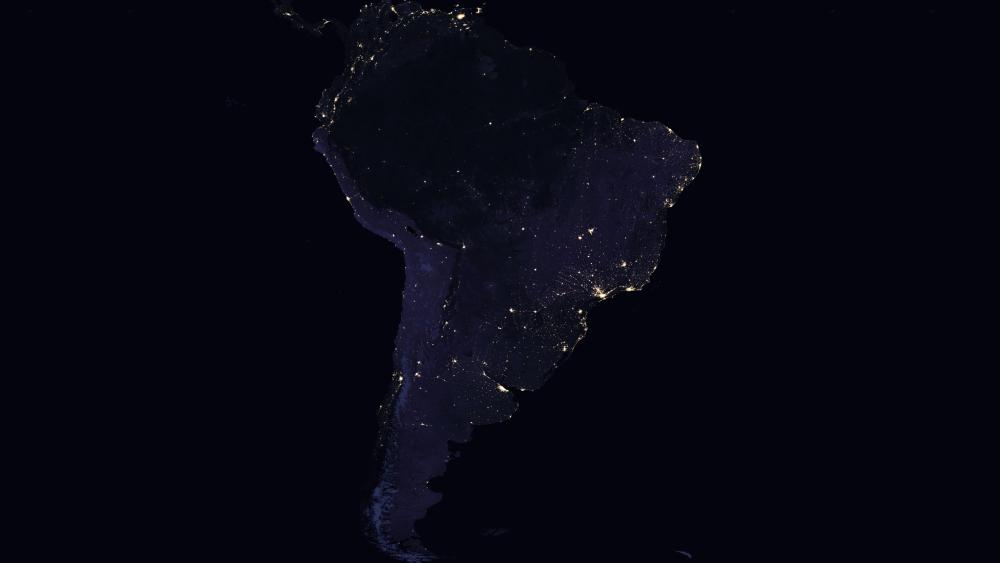 Night Lights of South America 2016 wallpaper