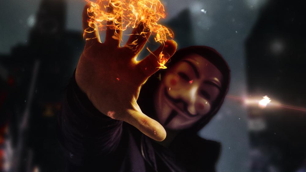 Anonymus mask guy wallpaper