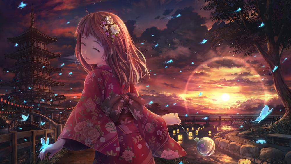 Japanese anime girl wallpaper