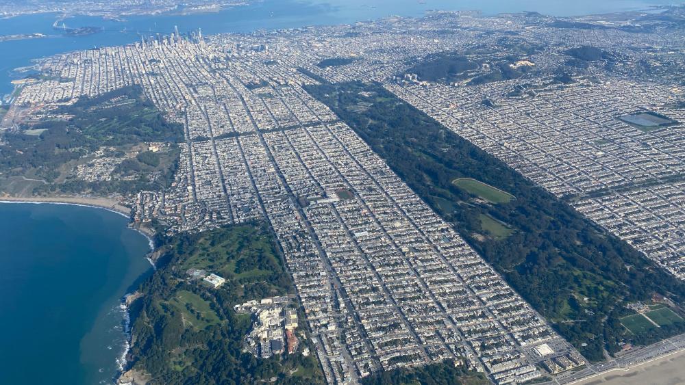 Aerial View of San Francisco wallpaper - backiee