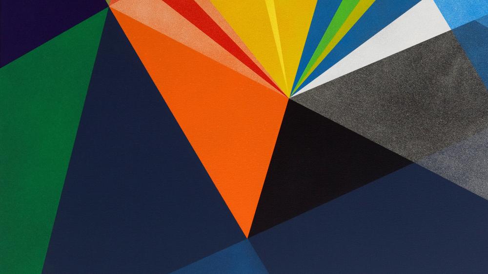 Abstract shapes material design wallpaper