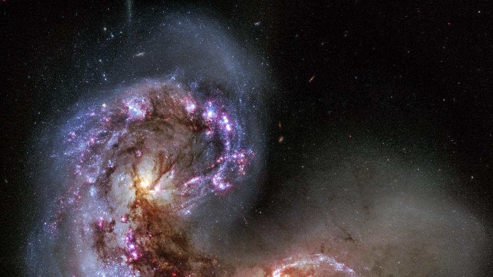 NGC 4038 of the Antennae Galaxies wallpaper 