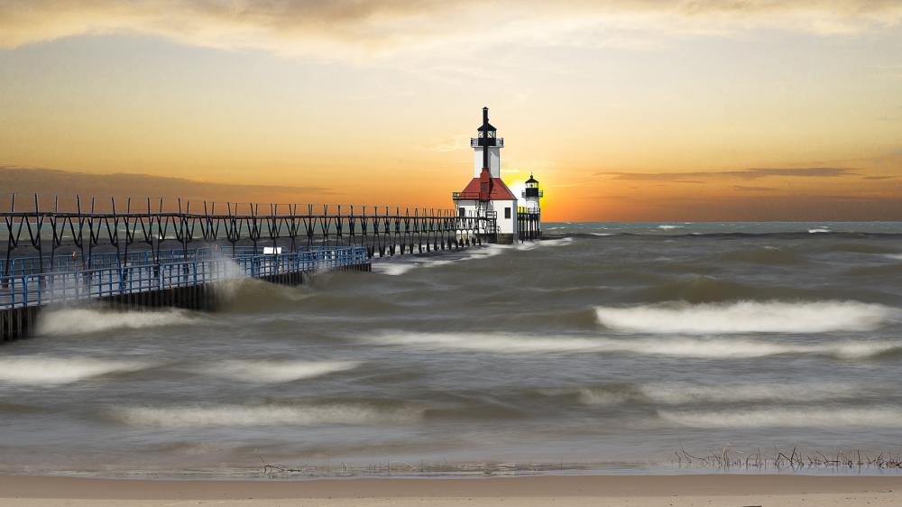 St. Joseph North Pier Inner Lighthouse - backiee