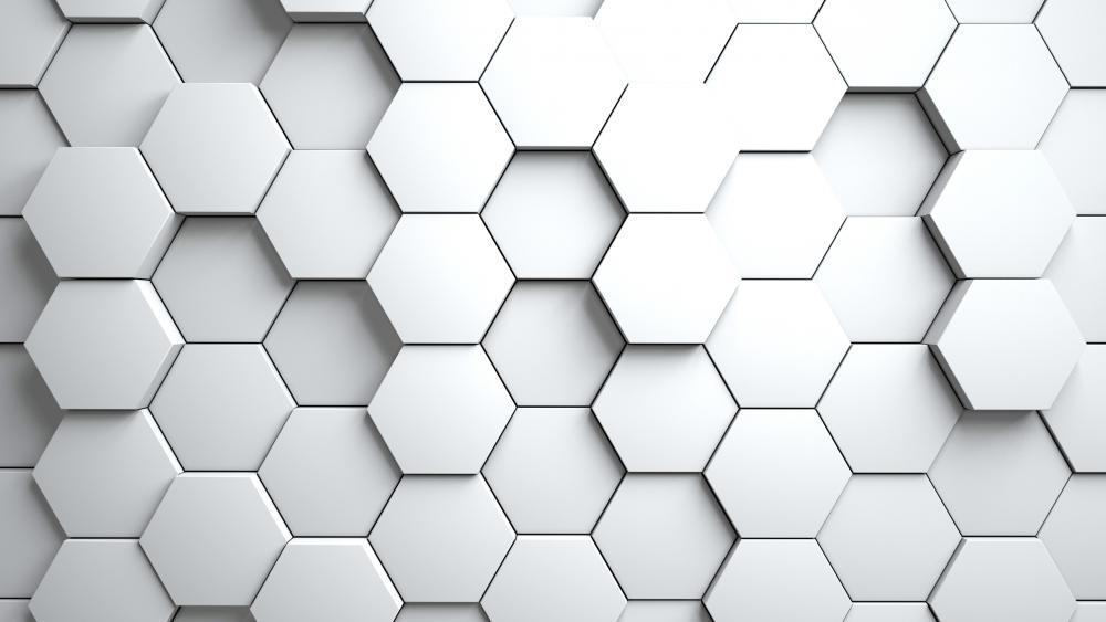 3D White Abstract wallpaper