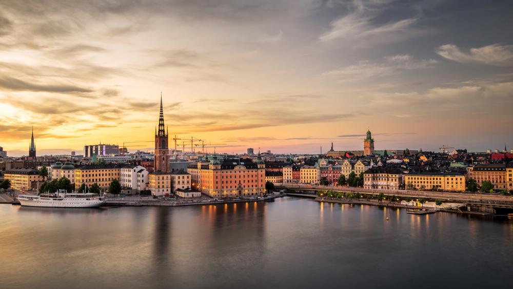 Stockholm from Ivar Los Park wallpaper