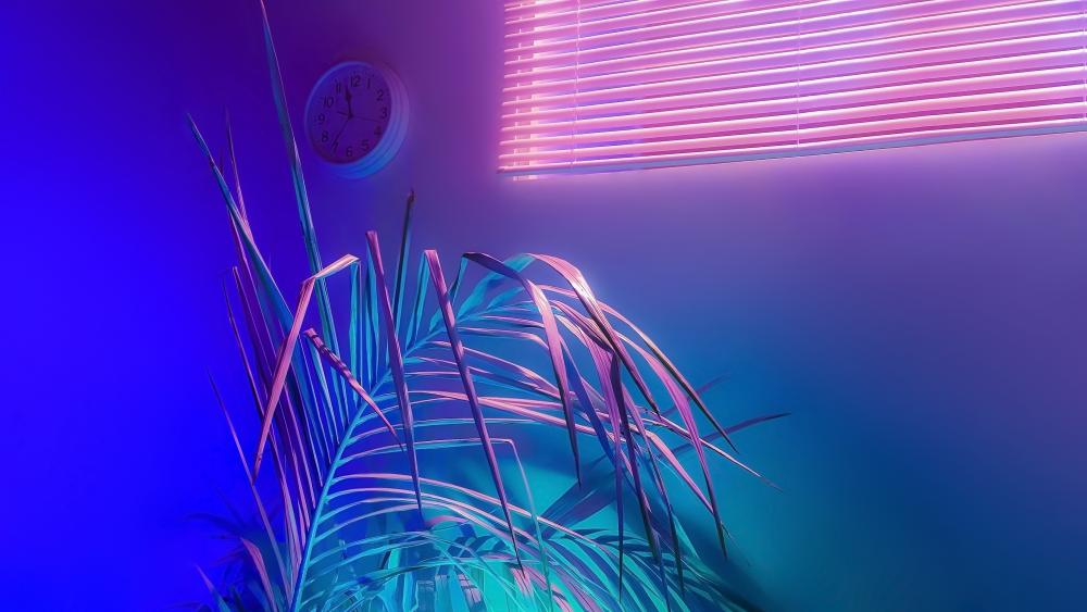 Neon Plant wallpaper