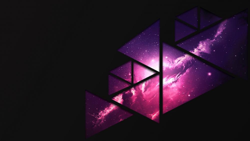 Triangle shape abstract space wallpaper