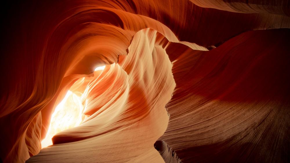Antelope Canyon sandstone rock formations wallpaper