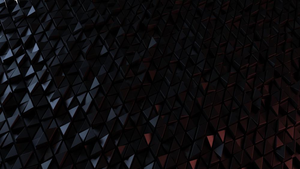 3D black triangles wallpaper