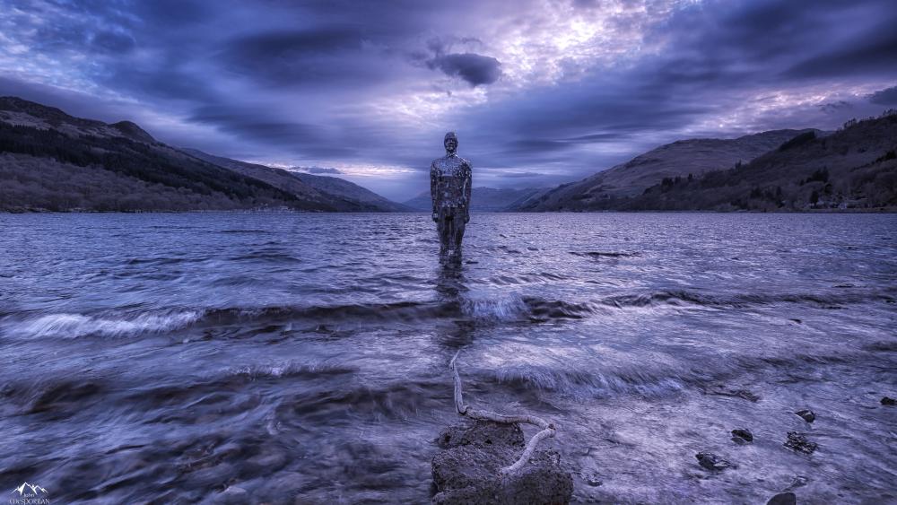 Spiritual water statue fantasy art wallpaper