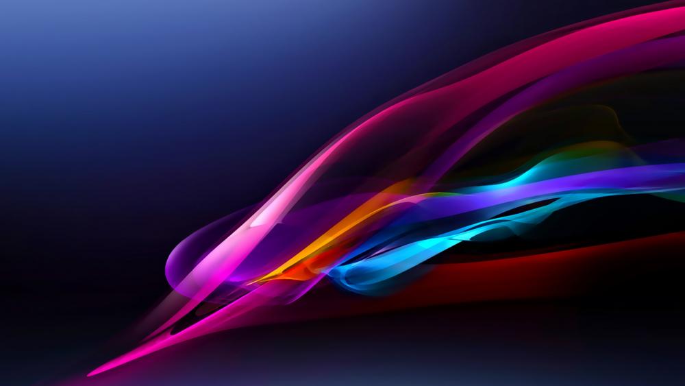 Neon waves wallpaper