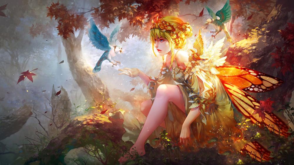 Fairy tale forest wallpaper
