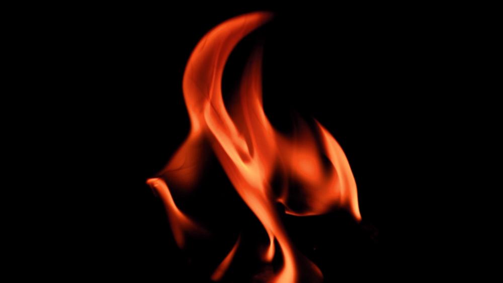 flaming fire wallpaper