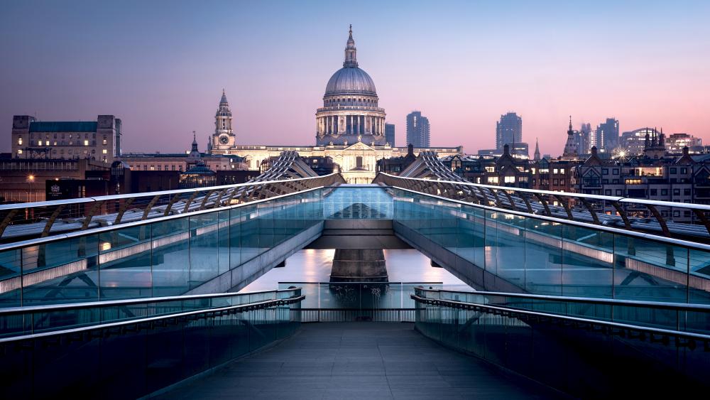 St. Paul's Cathedral and Millennium Bridge wallpaper