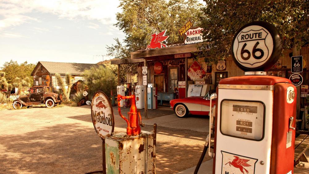 Route 66 Gas Station wallpaper