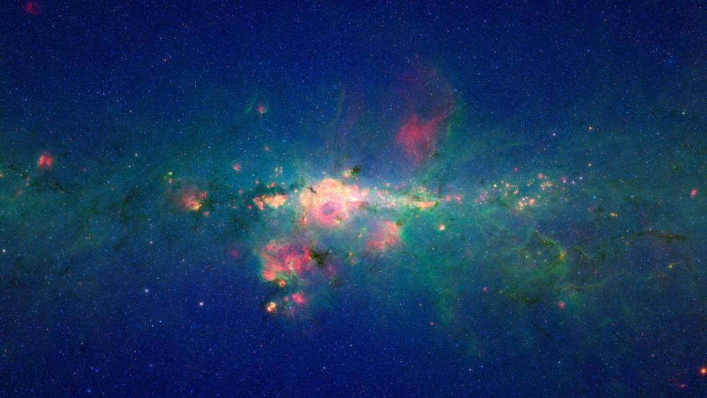Spitzer Space Telescope Image of the Galactic Center wallpaper