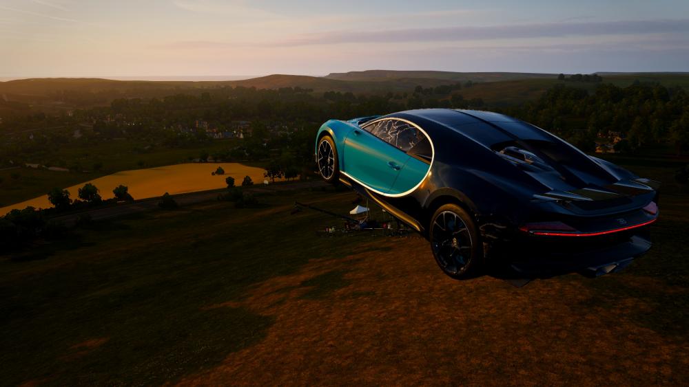 Flying Bugatti Veyron wallpaper