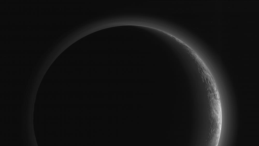 A Full View of Pluto’s Stunning Crescent wallpaper