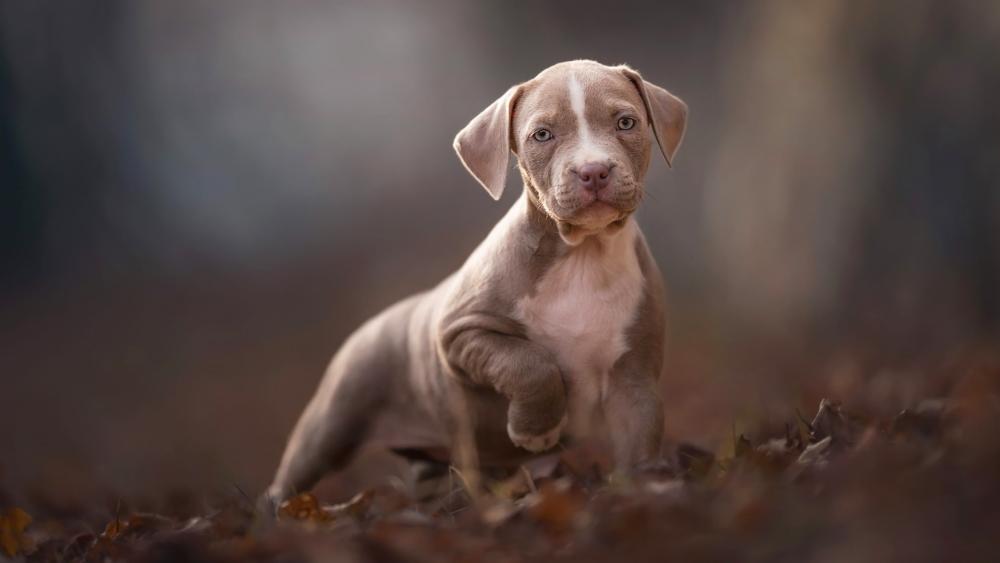 American Pit Bull Terrier puppy wallpaper