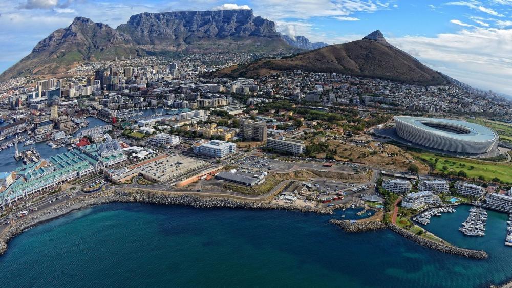 Cape Town aerial view wallpaper