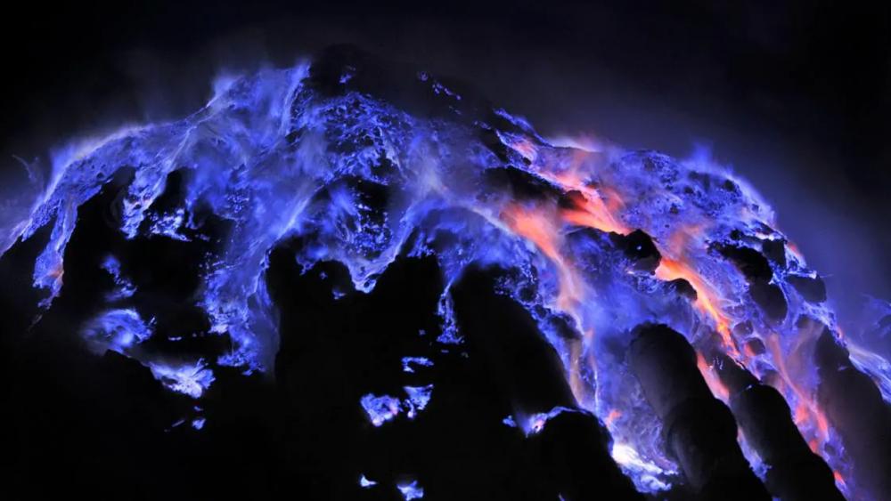 Electric blue lava wallpaper