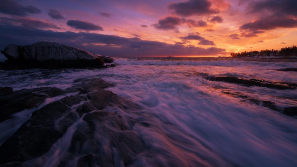 Pemaquid Beach in Maine wallpaper - backiee