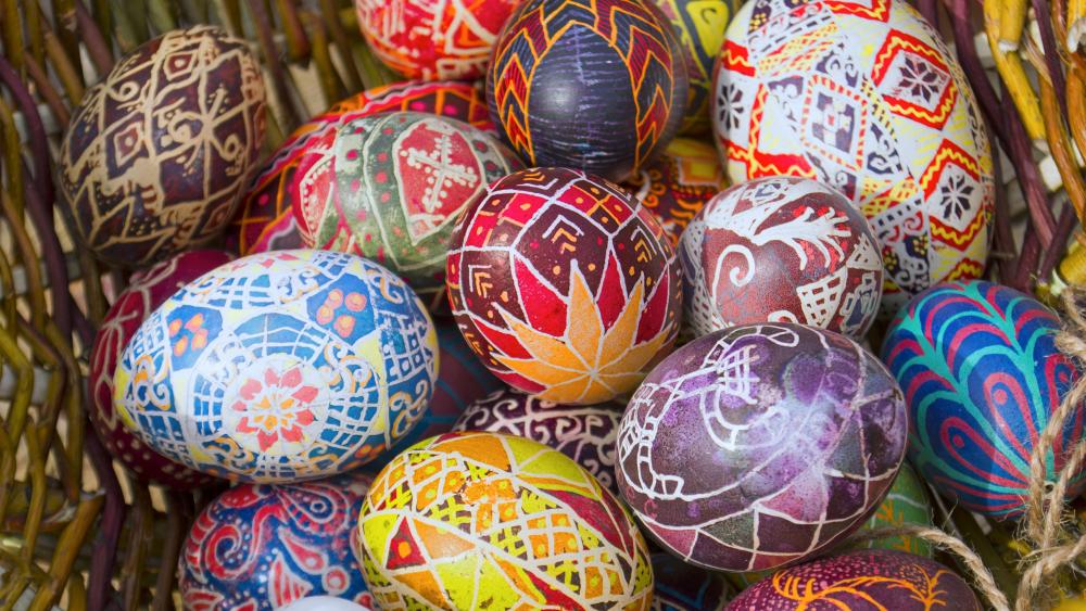 Easter eggs wallpaper
