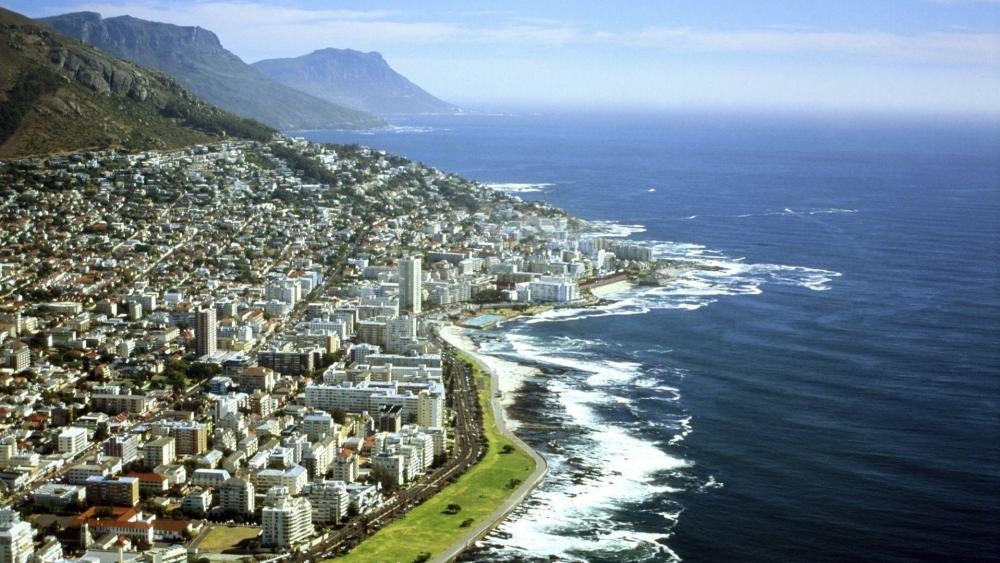 Cape Town aerial photo wallpaper
