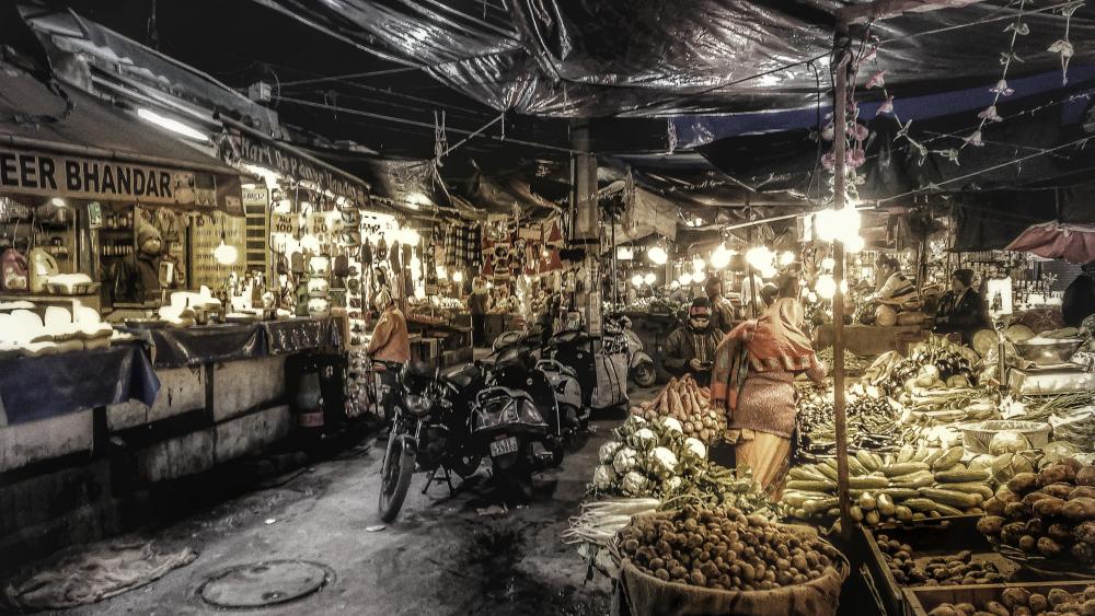 Food Market wallpaper