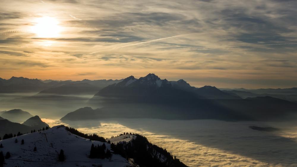 View from Rigi, Switzerland wallpaper