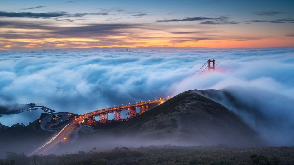 San Francisco fog wallpaper - backiee