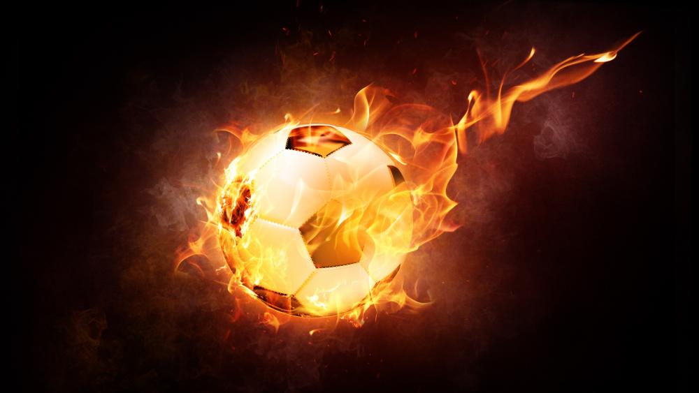 Football is on fire wallpaper