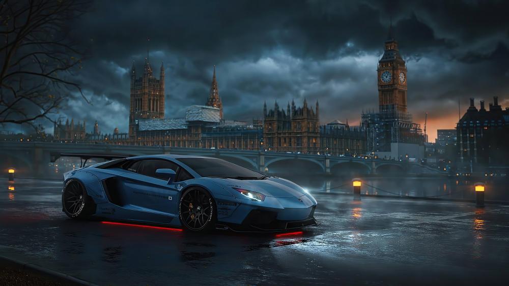 Lamborghini in London wallpaper