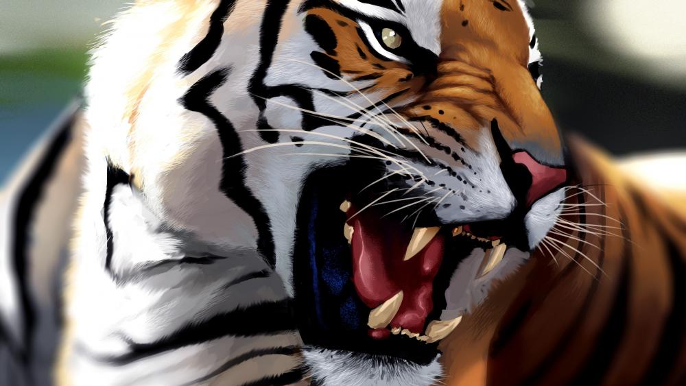 Roaring tiger wallpaper