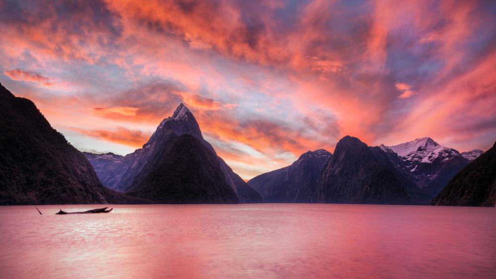 Milford Sound in New Zealand wallpaper