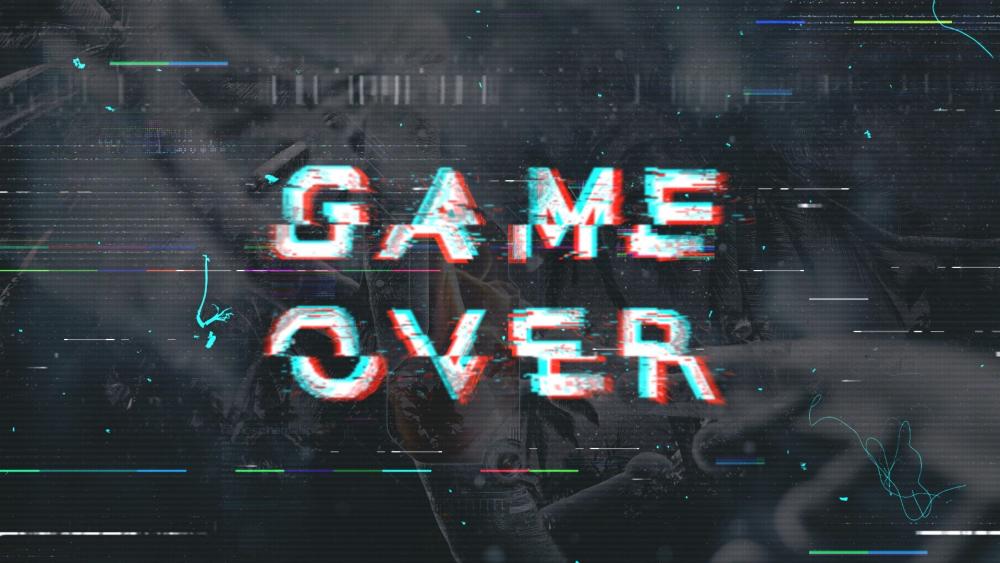 Game over glich wallpaper
