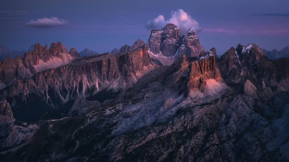 Dolomites Mountain Range of Italy (Puez-Odle Nature Park) wallpaper