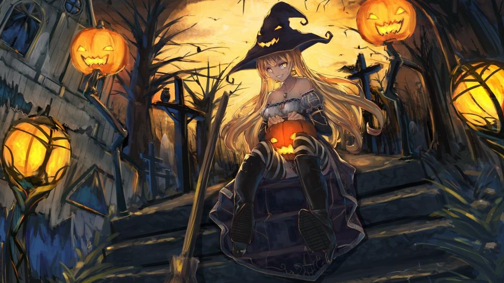 Gambar HD Anime Halloween Wallpapers - Wallpaper Cave-demhanvico.com.vn