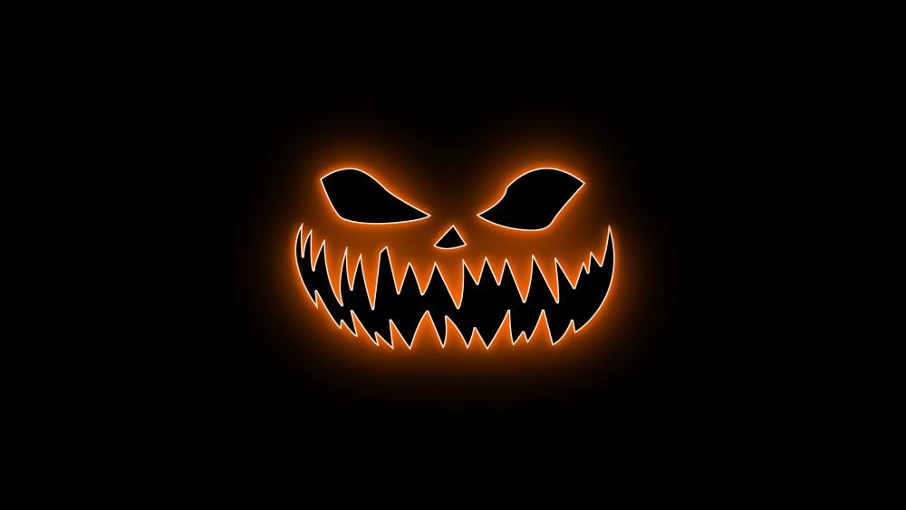 Halloween pumpkin smile black 8K wallpaper