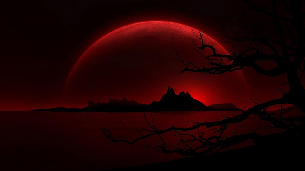 Red moon wallpaper