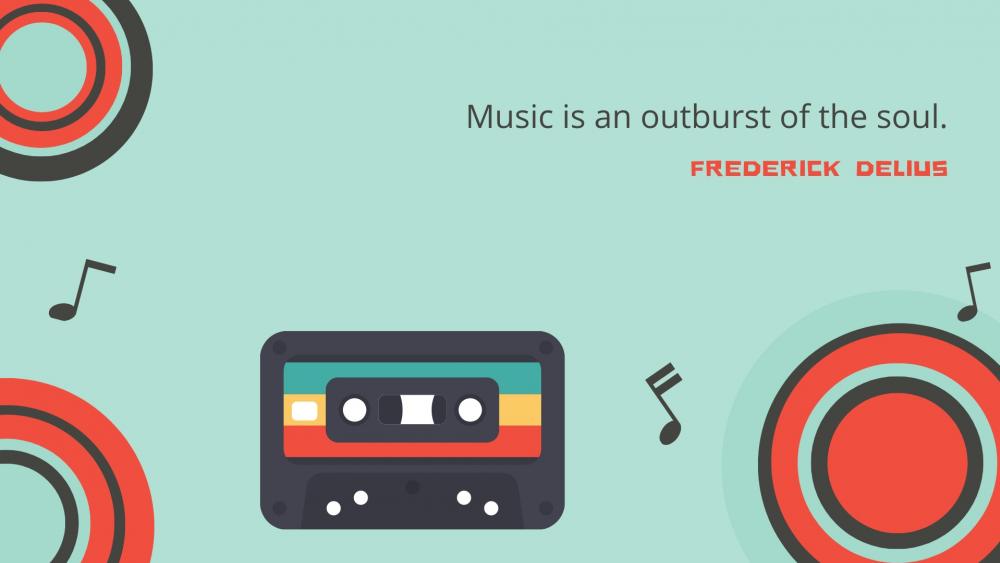 Music is an outburst of the soul wallpaper