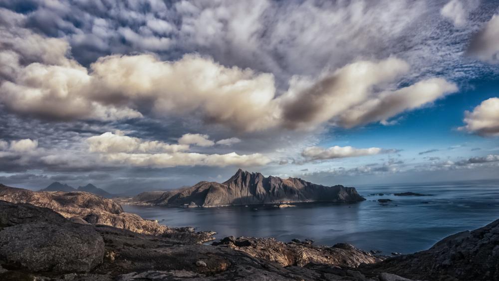Haukland beach in Lofoten wallpaper